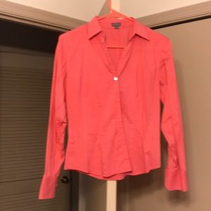 Ann Taylor Petites Pink button up shirt